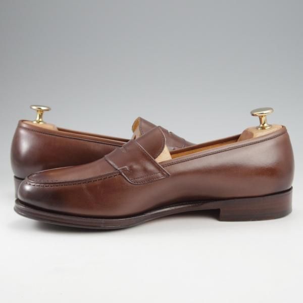 極美品★Oriental/オリエンタル SIZE 6.5【定価￥57,200-★コインローファー/ALBERS】3500/カーフ/茶/メンズ★k158