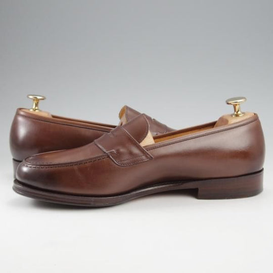 極美品★Oriental/オリエンタル SIZE 6.5【定価￥57,200-★コインローファー/ALBERS】3500/カーフ/茶/メンズ★k158