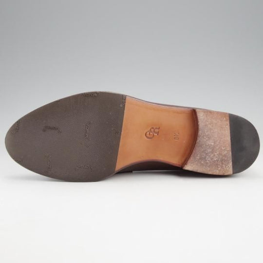 極美品★Oriental/オリエンタル SIZE 6.5【定価￥57,200-★コインローファー/ALBERS】3500/カーフ/茶/メンズ★k158