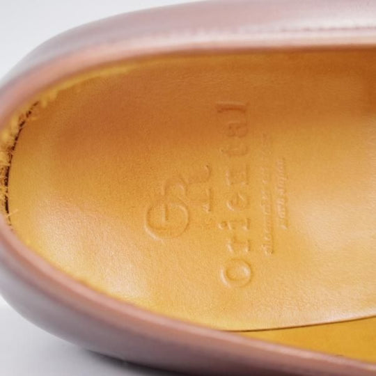 極美品★Oriental/オリエンタル SIZE 6.5【定価￥57,200-★コインローファー/ALBERS】3500/カーフ/茶/メンズ★k158