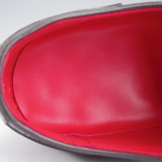 美品★宮城興業 UK7.5程度【パターンオーダー品★コンビ仕様/フルブローグ】ポリッシュレザー×ヌバック/黒/メンズ/MIYAGI KOGYO★k162