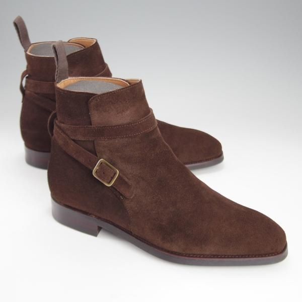 極上★(スペイン製)CARMINA/カルミナ SIZE 5【定価￥83,600-★純正シューツリー付/ジョッパーブーツ/80106】スエード/濃茶/メンズ★k163