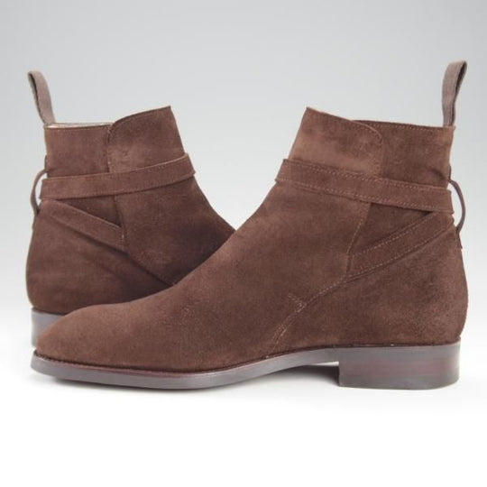 極上★(スペイン製)CARMINA/カルミナ SIZE 5【定価￥83,600-★純正シューツリー付/ジョッパーブーツ/80106】スエード/濃茶/メンズ★k163