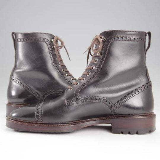 極美品★(スペイン製)CARMINA/カルミナ SIZE 5.5【モデル定価￥86,900-★レースアップブーツ/80459】オイルドレザー/黒/メンズ★k164