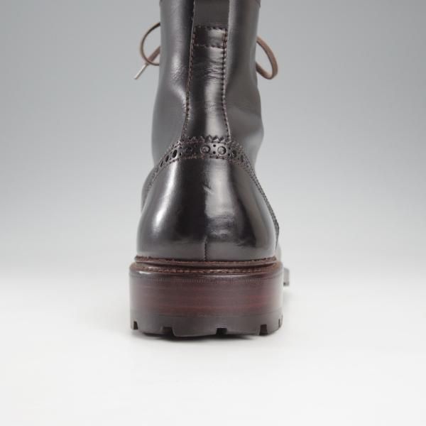 極美品★(スペイン製)CARMINA/カルミナ SIZE 5.5【モデル定価￥86,900-★レースアップブーツ/80459】オイルドレザー/黒/メンズ★k164