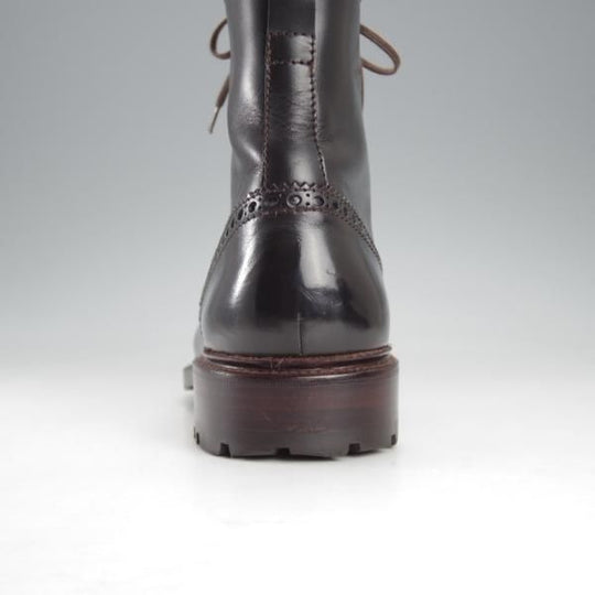 極美品★(スペイン製)CARMINA/カルミナ SIZE 5.5【モデル定価￥86,900-★レースアップブーツ/80459】オイルドレザー/黒/メンズ★k164