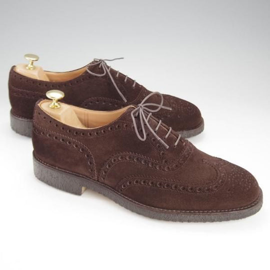 美品★チャーチ 90F/UK9【現行定価￥125,400-★FAIRFIELD/フェアフィールド】81ラスト/フルブローグ/スエード/濃茶/Church's★k165