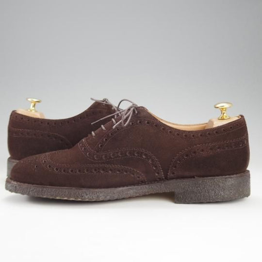 美品★チャーチ 90F/UK9【現行定価￥125,400-★FAIRFIELD/フェアフィールド】81ラスト/フルブローグ/スエード/濃茶/Church's★k165