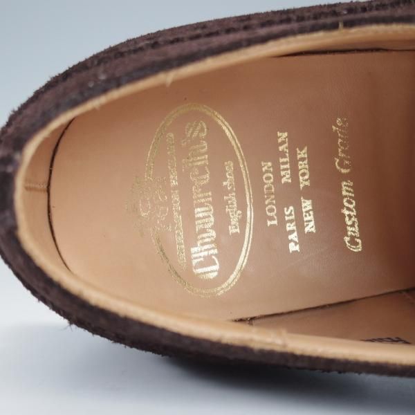 美品★チャーチ 90F/UK9【現行定価￥125,400-★FAIRFIELD/フェアフィールド】81ラスト/フルブローグ/スエード/濃茶/Church's★k165
