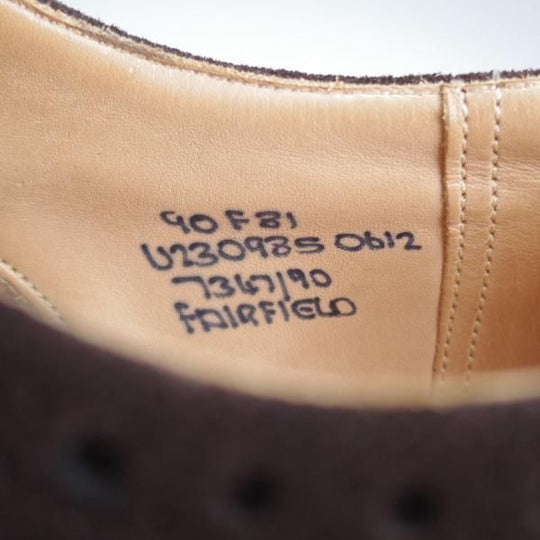 美品★チャーチ 90F/UK9【現行定価￥125,400-★FAIRFIELD/フェアフィールド】81ラスト/フルブローグ/スエード/濃茶/Church's★k165
