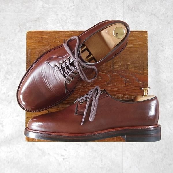 極美品★Oriental/オリエンタル SIZE 6.5【定価￥52,800-★BYRON/プレーントゥ】808ラスト/オイルドレザー/茶/メンズ★k166