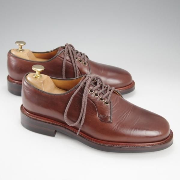 極美品★Oriental/オリエンタル SIZE 6.5【定価￥52,800-★BYRON/プレーントゥ】808ラスト/オイルドレザー/茶/メンズ★k166
