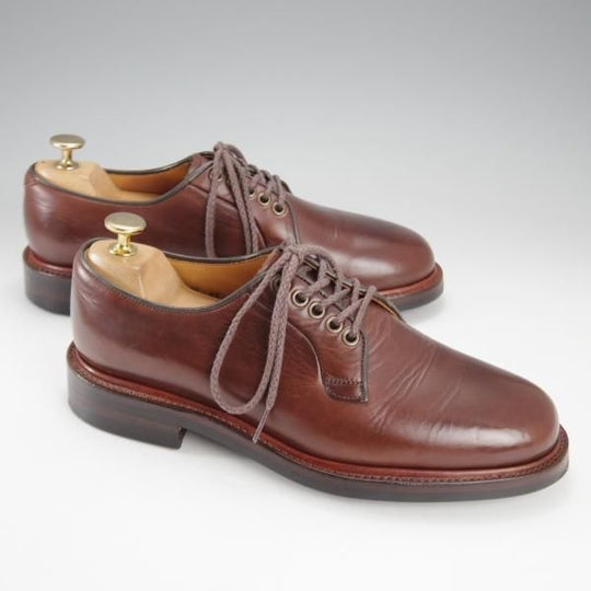 極美品★Oriental/オリエンタル SIZE 6.5【定価￥52,800-★BYRON/プレーントゥ】808ラスト/オイルドレザー/茶/メンズ★k166