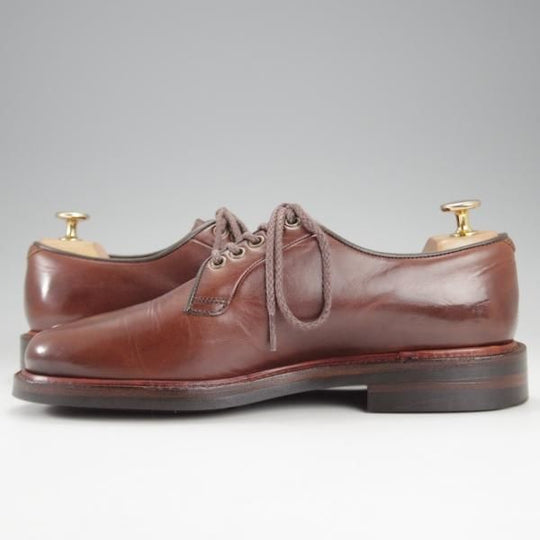 極美品★Oriental/オリエンタル SIZE 6.5【定価￥52,800-★BYRON/プレーントゥ】808ラスト/オイルドレザー/茶/メンズ★k166