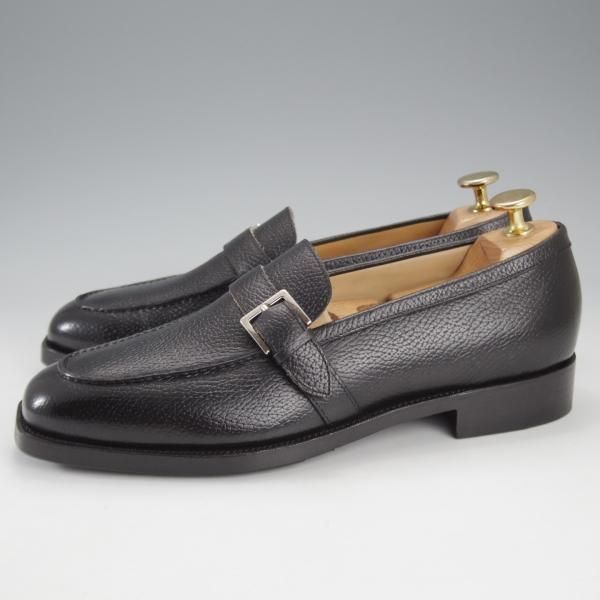 極美品★Oriental/オリエンタル SIZE 6【オーダー価格7.7万円程度★MAYFAIR/ストラップローファー】7950ラスト/グレインレザー/黒★k171