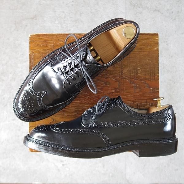 極美品★オールデン 7D【現行定価18万円程度★コードバン仕様/31851/バリーラスト】ユナイテッドアローズB&Y別注/黒/ALDEN★k174