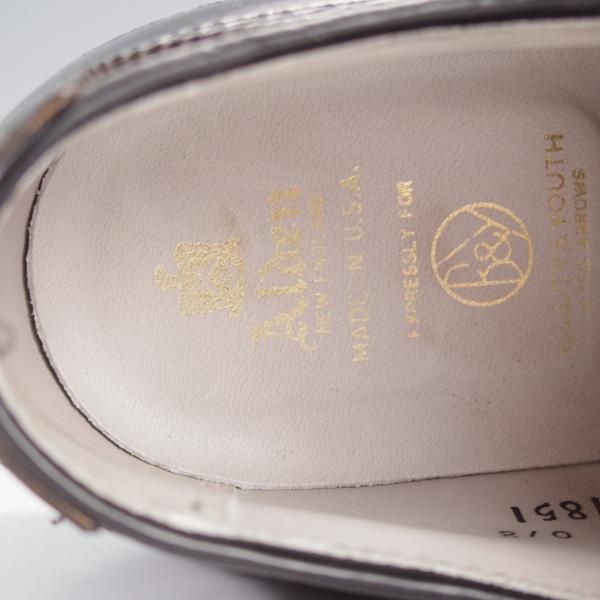 極美品★オールデン 7D【現行定価18万円程度★コードバン仕様/31851/バリーラスト】ユナイテッドアローズB&Y別注/黒/ALDEN★k174