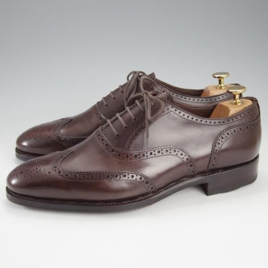 極美品★(スペイン製)MEERMIN/メルミン SIZE 8【グッドイヤーウェルテッド製法★フルブローグ/102399】カーフ/濃茶/メンズ★k176