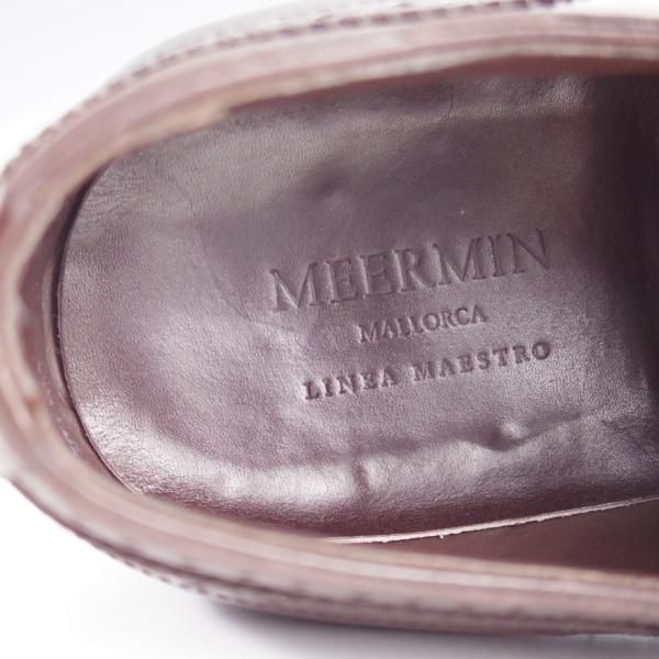 極美品★(スペイン製)MEERMIN/メルミン SIZE 8【グッドイヤーウェルテッド製法★フルブローグ/102399】カーフ/濃茶/メンズ★k176