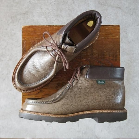 極上★パラブーツ SIZE 39【定価￥77,760-★飾りコバ仕様/MILLY/チロリアンブーツ】ミリー/グレインレザー/灰茶/Paraboot★k177