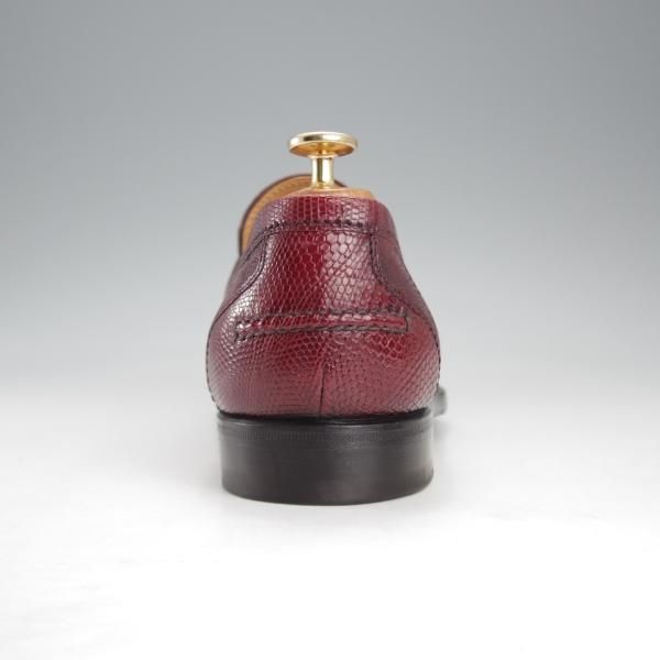 極美品★(伊)F.LLIジャコメッティ SIZE 42【現行定価￥165,000-★イグアナ(リザード)革/FG123】コインローファー/Giacometti★k178