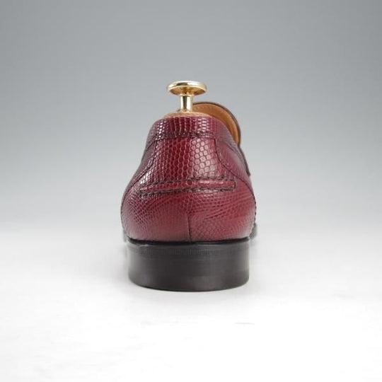 極美品★(伊)F.LLIジャコメッティ SIZE 42【現行定価￥165,000-★イグアナ(リザード)革/FG123】コインローファー/Giacometti★k178