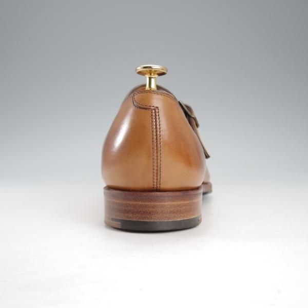 極美品★エドワードグリーン 8E【★サイドモンク/OUNDLE/888ラスト】Edwardian Antique/モンクストラップ/カーフ/薄茶/EDWARD GREEN★k180