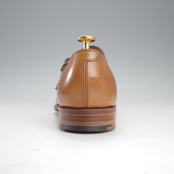 極美品★エドワードグリーン 8E【★サイドモンク/OUNDLE/888ラスト】Edwardian Antique/モンクストラップ/カーフ/薄茶/EDWARD GREEN★k180
