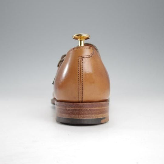 極美品★エドワードグリーン 8E【★サイドモンク/OUNDLE/888ラスト】Edwardian Antique/モンクストラップ/カーフ/薄茶/EDWARD GREEN★k180