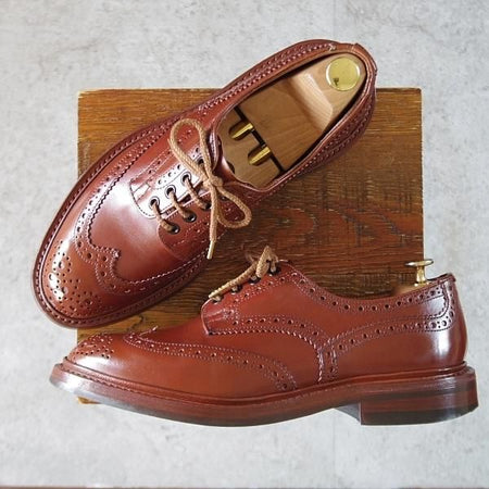 極上★トリッカーズ SIZE 8【定価￥121,000-★BOURTON/バートン】m5633/マロンアンティーク/カントリーシューズ/茶/短靴/Tricker's★k181
