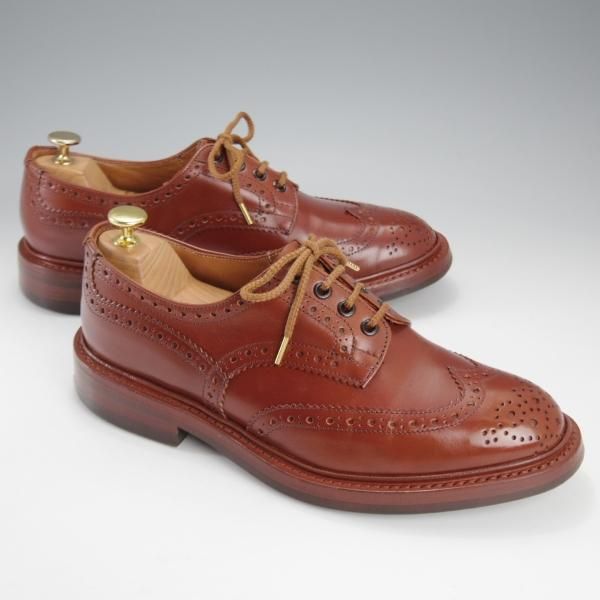 極上★トリッカーズ SIZE 8【定価￥121,000-★BOURTON/バートン】m5633/マロンアンティーク/カントリーシューズ/茶/短靴/Tricker's★k181