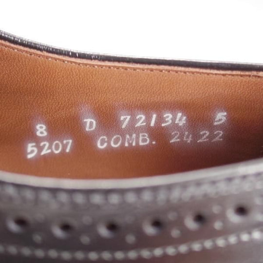 極上★(米)アレンエドモンズ 8D【現行定価8.5万円程度★Sanford/サンフォード】セミブローグ/カーフ/黒/ALLEN EDMONDS★k182