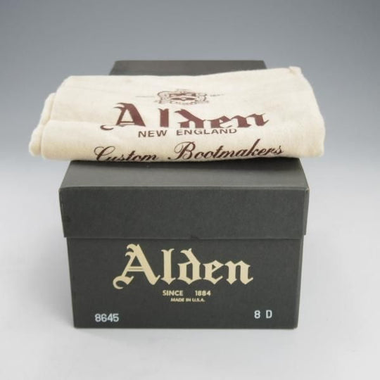 美品★オールデン 8D【貴重★コードバン仕様/6アイレットチャッカブーツ】モディファイドラスト/8645/黒/メンズ/ALDEN★k184