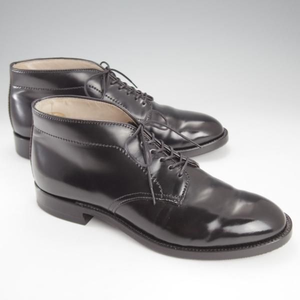 美品★オールデン 8D【貴重★コードバン仕様/6アイレットチャッカブーツ】モディファイドラスト/8645/黒/メンズ/ALDEN★k184