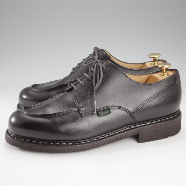 極美品★パラブーツ SIZE 8【定価￥79,200-★シャンボード/CHAMBORD】リスレザー/TEXソール/Uチップ/NOIR/黒/メンズ/Paraboot★k185