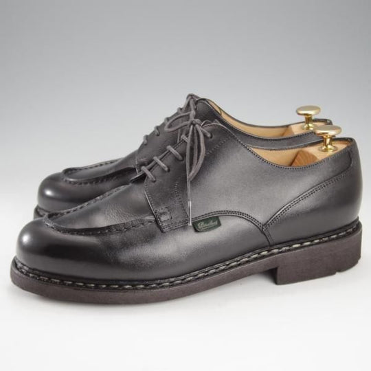 極美品★パラブーツ SIZE 8【定価￥79,200-★シャンボード/CHAMBORD】リスレザー/TEXソール/Uチップ/NOIR/黒/メンズ/Paraboot★k185
