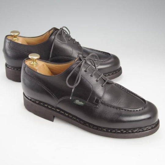 極美品★パラブーツ SIZE 8【定価￥79,200-★シャンボード/CHAMBORD】リスレザー/TEXソール/Uチップ/NOIR/黒/メンズ/Paraboot★k185