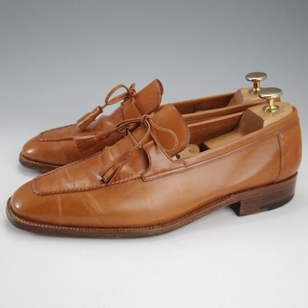 極上★(伊)ボノーラ 6.5E【貴重★ハンドソーンウェルテッド製法/旧ボノーラ】BEAMS F別注/ローファー/茶/ビームス/BONORA★k187