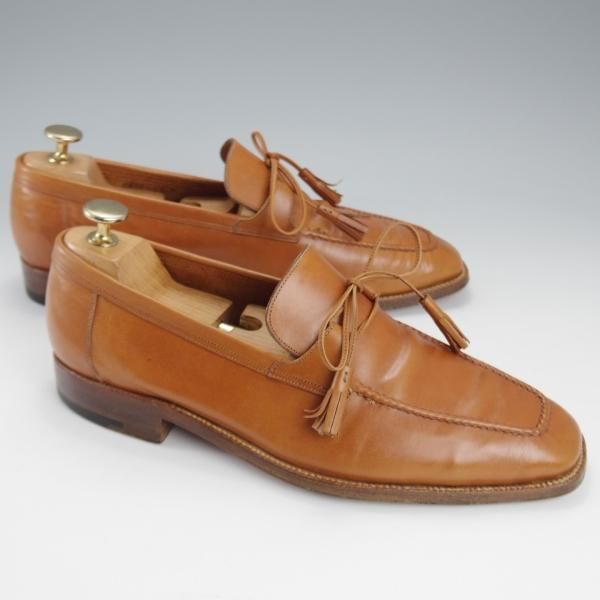 極上★(伊)ボノーラ 6.5E【貴重★ハンドソーンウェルテッド製法/旧ボノーラ】BEAMS F別注/ローファー/茶/ビームス/BONORA★k187