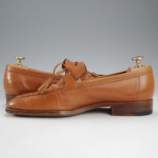 極上★(伊)ボノーラ 6.5E【貴重★ハンドソーンウェルテッド製法/旧ボノーラ】BEAMS F別注/ローファー/茶/ビームス/BONORA★k187