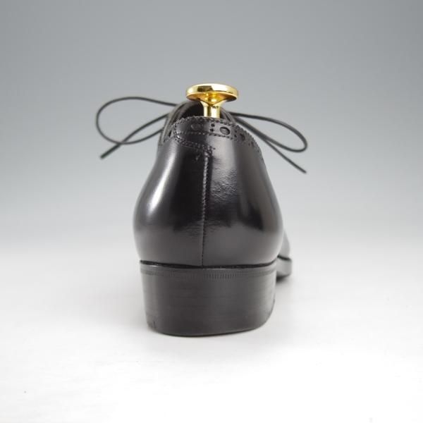 極上★銀座ヨシノヤ 23.5EE【現オーダー価格25万円〜★ドイツボックス仕様/ハンドソーンウェルテッド製法】ダイヤモンドチップ/黒★k191