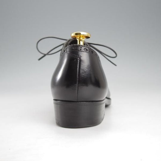 極上★銀座ヨシノヤ 23.5EE【現オーダー価格25万円〜★ドイツボックス仕様/ハンドソーンウェルテッド製法】ダイヤモンドチップ/黒★k191