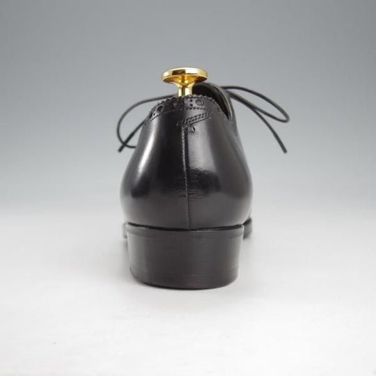 極上★銀座ヨシノヤ 23.5EE【現オーダー価格25万円〜★ドイツボックス仕様/ハンドソーンウェルテッド製法】ダイヤモンドチップ/黒★k191