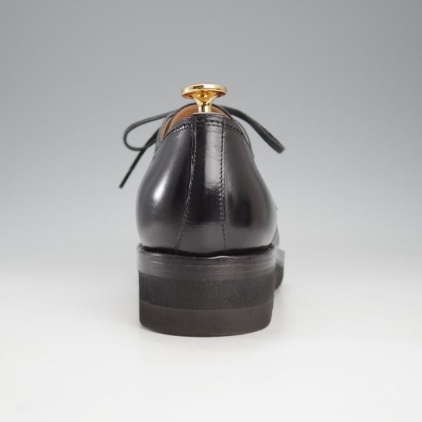 極美品★(伊)F.LLIジャコメッティ SIZE 40【定価￥115,500-★シャークソール仕様/Uチップ】FG303/ANIROU/カーフ/黒/Giacometti★k195