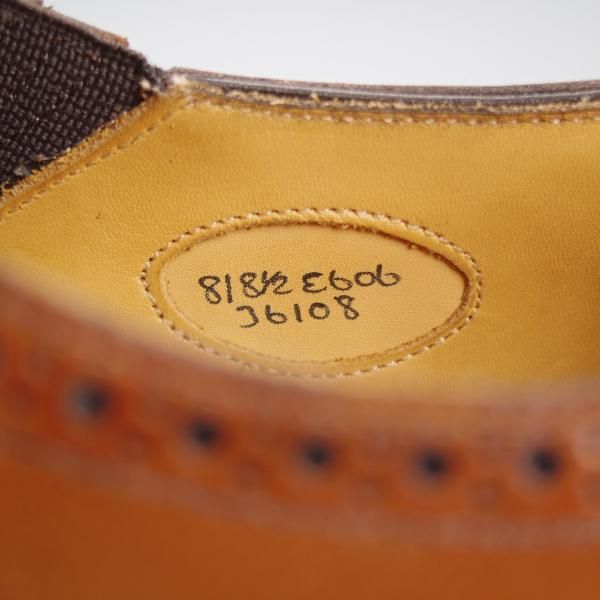 美品★エドワードグリーン 8E【モデル定価￥176,040-★KIBWORTH/606ラスト】旧ロゴ/サイドエラスティック/カーフ/茶/EDWARD GREEN★k196