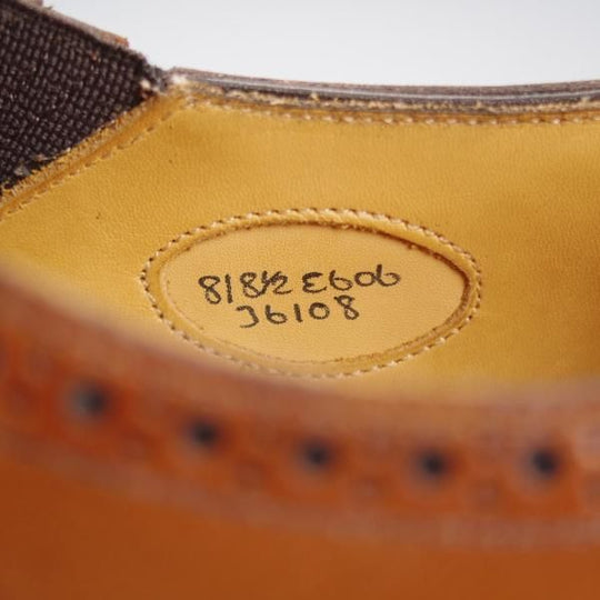 美品★エドワードグリーン 8E【モデル定価￥176,040-★KIBWORTH/606ラスト】旧ロゴ/サイドエラスティック/カーフ/茶/EDWARD GREEN★k196