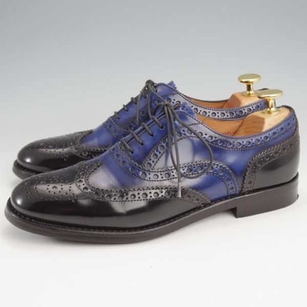 ★チャーチ(レディース) SIZE 36【モデル定価￥176,000-★バーウッド/BURWOOD WG/コンビ仕様】フルブローグ/黒〜紺/Church'★k200