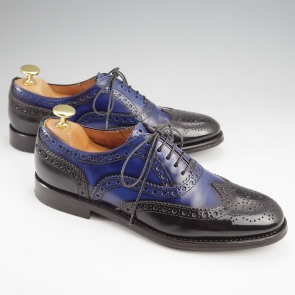 ★チャーチ(レディース) SIZE 36【モデル定価￥176,000-★バーウッド/BURWOOD WG/コンビ仕様】フルブローグ/黒〜紺/Church'★k200