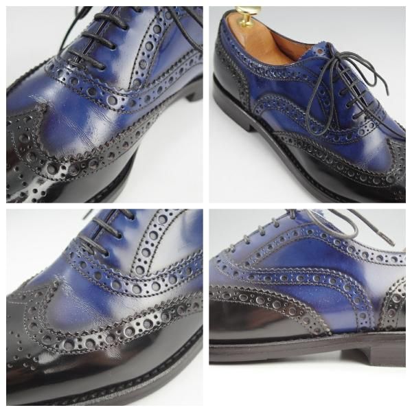 ★チャーチ(レディース) SIZE 36【モデル定価￥176,000-★バーウッド/BURWOOD WG/コンビ仕様】フルブローグ/黒〜紺/Church'★k200