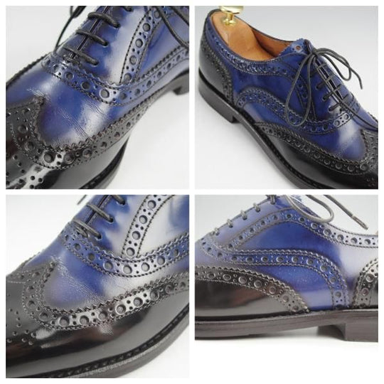 ★チャーチ(レディース) SIZE 36【モデル定価￥176,000-★バーウッド/BURWOOD WG/コンビ仕様】フルブローグ/黒〜紺/Church'★k200